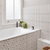Skinny White Metro Tile Tiles - Glazed